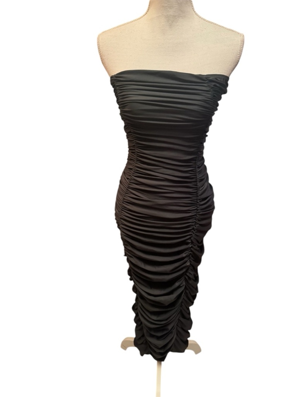 Norma Kamali Dark Grey Slinky Dress